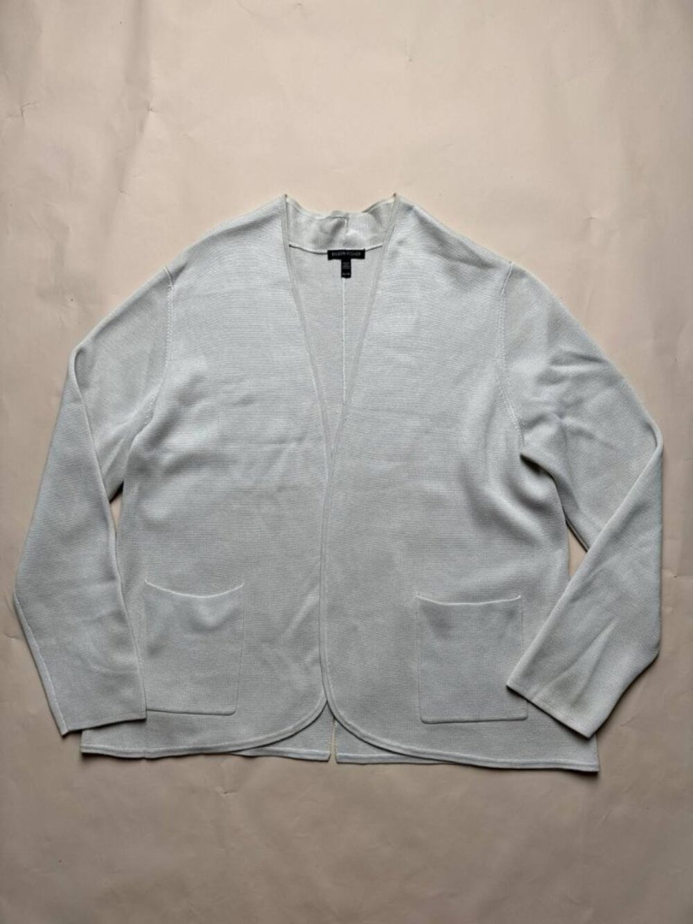 Eileen Fisher Women's XL Ivory Used Open Front Cardigan